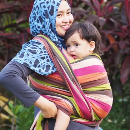 Daiesu Bougainvillea Red Woven Baby Wrap - Image 2